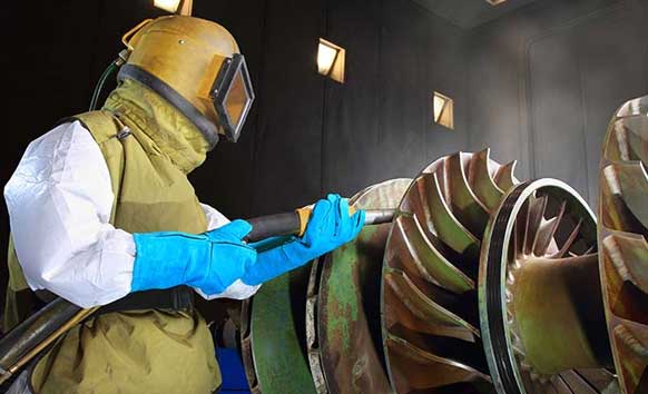 soda blasting jim at work